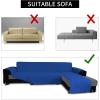 Easy-Going Sectional Couch Covers for Dogs L Shape Sofa Cover Reversible Sofa Slipcover Chaise Lounge Cover Furniture Protector Cover for Pets Dog Cat (Large, Dark Gray/Dark Gray)(Classicblue/Classicblue)