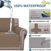 Easy-Going Sofa Slipcover Waterproof Couch Cover for 3 Cushion Couch Sofa Cover Furniture Protector Cover Pets Covers Washable Non-Slip Fabric Pets Kids Children Dog Cat (Sofa, Chocolate)(Camel)