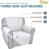Easy-Going Sofa Slipcover Waterproof Couch Cover for 3 Cushion Couch Sofa Cover Furniture Protector Cover Pets Covers Washable Non-Slip Fabric Pets Kids Children Dog Cat (Sofa, Chocolate)(White)