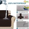Easy-Going Sofa Slipcover Waterproof Couch Cover for 3 Cushion Couch Sofa Cover Furniture Protector Cover Pets Covers Washable Non-Slip Fabric Pets Kids Children Dog Cat (Sofa, Chocolate)(Chocolate)