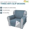 Easy-Going Sofa Slipcover Waterproof Couch Cover for 3 Cushion Couch Sofa Cover Furniture Protector Cover Pets Covers Washable Non-Slip Fabric Pets Kids Children Dog Cat (Sofa, Chocolate)(Light Blue)