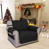 Easy-Going Sofa Slipcover Waterproof Couch Cover for 3 Cushion Couch Sofa Cover Furniture Protector Cover Pets Covers Washable Non-Slip Fabric Pets Kids Children Dog Cat (Sofa, Chocolate)(Black)