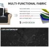 Easy-Going Sofa Slipcover Waterproof Couch Cover for 3 Cushion Couch Sofa Cover Furniture Protector Cover Pets Covers Washable Non-Slip Fabric Pets Kids Children Dog Cat (Sofa, Chocolate)(Black)