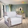 Easy-Going Sofa Slipcover Waterproof Couch Cover for 3 Cushion Couch Sofa Cover Furniture Protector Cover Pets Covers Washable Non-Slip Fabric Pets Kids Children Dog Cat (Sofa, Chocolate)(White)