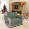Easy-Going Sofa Slipcover Waterproof Couch Cover for 3 Cushion Couch Sofa Cover Furniture Protector Cover Pets Covers Washable Non-Slip Fabric Pets Kids Children Dog Cat (Sofa, Chocolate)(Greyish Green)