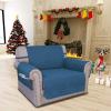 Easy-Going Sofa Slipcover Waterproof Couch Cover for 3 Cushion Couch Sofa Cover Furniture Protector Cover Pets Covers Washable Non-Slip Fabric Pets Kids Children Dog Cat (Sofa, Chocolate)(Peacock Blue)