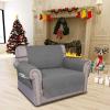 Easy-Going Sofa Slipcover Waterproof Couch Cover for 3 Cushion Couch Sofa Cover Furniture Protector Cover Pets Covers Washable Non-Slip Fabric Pets Kids Children Dog Cat (Sofa, Chocolate)(Grey)