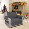 Easy-Going Sofa Slipcover Waterproof Couch Cover for 3 Cushion Couch Sofa Cover Furniture Protector Cover Pets Covers Washable Non-Slip Fabric Pets Kids Children Dog Cat (Sofa, Chocolate)(Dark Gray)