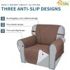 Easy-Going Sofa Slipcover Waterproof Couch Cover for 3 Cushion Couch Sofa Cover Furniture Protector Cover Pets Covers Washable Non-Slip Fabric Pets Kids Children Dog Cat (Sofa, Chocolate)(Brown)