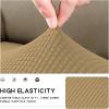 Easy-Going Stretch 4 Pieces Couch Cushion Covers for Sectional Sofa Left/Right L Shape Chaise Lounge Sofa Seat slipcover Anti-Slip Sofa Cover Soft (3 Seater + 1 Chaise, Dark Gray)(Golden)