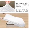Easy-Going Stretch 4 Pieces Couch Cushion Covers for Sectional Sofa Left/Right L Shape Chaise Lounge Sofa Seat slipcover Anti-Slip Sofa Cover Soft (3 Seater + 1 Chaise, Dark Gray)(Snow White)