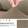 Easy-Going Stretch 4 Pieces Couch Cushion Covers for Sectional Sofa Left/Right L Shape Chaise Lounge Sofa Seat slipcover Anti-Slip Sofa Cover Soft (3 Seater + 1 Chaise, Dark Gray)(Natural)
