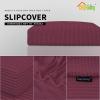 Easy-Going Stretch 4 Pieces Couch Cushion Covers for Sectional Sofa Left/Right L Shape Chaise Lounge Sofa Seat slipcover Anti-Slip Sofa Cover Soft (3 Seater + 1 Chaise, Dark Gray)(Ash Rose)