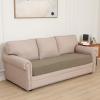 Easy-Going Stretch 4 Pieces Couch Cushion Covers for Sectional Sofa Left/Right L Shape Chaise Lounge Sofa Seat slipcover Anti-Slip Sofa Cover Soft (3 Seater + 1 Chaise, Dark Gray)(Natural)