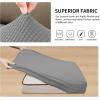 Easy-Going Stretch 4 Pieces Couch Cushion Covers for Sectional Sofa Left/Right L Shape Chaise Lounge Sofa Seat slipcover Anti-Slip Sofa Cover Soft (3 Seater + 1 Chaise, Dark Gray)(Light Gray)