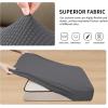 Easy-Going Stretch 4 Pieces Couch Cushion Covers for Sectional Sofa Left/Right L Shape Chaise Lounge Sofa Seat slipcover Anti-Slip Sofa Cover Soft (3 Seater + 1 Chaise, Dark Gray)(Grey)