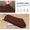 Easy-Going Stretch 4 Pieces Couch Cushion Covers for Sectional Sofa Left/Right L Shape Chaise Lounge Sofa Seat slipcover Anti-Slip Sofa Cover Soft (3 Seater + 1 Chaise, Dark Gray)(Coffee)