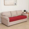 Easy-Going Stretch 4 Pieces Couch Cushion Covers for Sectional Sofa Left/Right L Shape Chaise Lounge Sofa Seat slipcover Anti-Slip Sofa Cover Soft (3 Seater + 1 Chaise, Dark Gray)(Christmas Red)