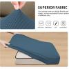 Easy-Going Stretch 4 Pieces Couch Cushion Covers for Sectional Sofa Left/Right L Shape Chaise Lounge Sofa Seat slipcover Anti-Slip Sofa Cover Soft (3 Seater + 1 Chaise, Dark Gray)(Bluestone)