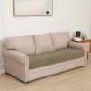Easy-Going Stretch 4 Pieces Couch Cushion Covers for Sectional Sofa Left/Right L Shape Chaise Lounge Sofa Seat slipcover Anti-Slip Sofa Cover Soft (3 Seater + 1 Chaise, Dark Gray)(Tan)