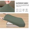 Easy-Going Stretch 4 Pieces Couch Cushion Covers for Sectional Sofa Left/Right L Shape Chaise Lounge Sofa Seat slipcover Anti-Slip Sofa Cover Soft (3 Seater + 1 Chaise, Dark Gray)(Greyish Green)