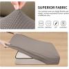 Easy-Going Stretch 4 Pieces Couch Cushion Covers for Sectional Sofa Left/Right L Shape Chaise Lounge Sofa Seat slipcover Anti-Slip Sofa Cover Soft (3 Seater + 1 Chaise, Dark Gray)(Taupe)