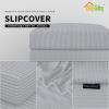 Easy-Going Stretch 4 Pieces Couch Cushion Covers for Sectional Sofa Left/Right L Shape Chaise Lounge Sofa Seat slipcover Anti-Slip Sofa Cover Soft (3 Seater + 1 Chaise, Dark Gray)(Silver Gray)