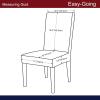 Easy-Going Stretch Dining Room Chair Slipcovers Parsons Chair Slipcovers Protector Soft Removable Washable (M4 Pieces, Square Chocolate)