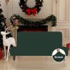 Easy-Going Stretch Futon Slipcover Armless Futon Bed Cover Furniture Protector Without Armrests with Elastic Bottom for Kids, Soft Jacquard Fabric Small Checks (Large, Dark Gray)(Dark Green)
