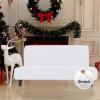 Easy-Going Stretch Futon Slipcover Armless Futon Bed Cover Furniture Protector Without Armrests with Elastic Bottom for Kids, Soft Jacquard Fabric Small Checks (Large, Dark Gray)(Snow White)