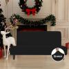 Easy-Going Stretch Futon Slipcover Armless Futon Bed Cover Furniture Protector Without Armrests with Elastic Bottom for Kids, Soft Jacquard Fabric Small Checks (Large, Dark Gray)(Black)