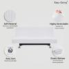 Easy-Going Stretch Futon Slipcover Armless Futon Bed Cover Furniture Protector Without Armrests with Elastic Bottom for Kids, Soft Jacquard Fabric Small Checks (Large, Dark Gray)(Snow White)