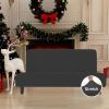 Easy-Going Stretch Futon Slipcover Armless Futon Bed Cover Furniture Protector Without Armrests with Elastic Bottom for Kids, Soft Jacquard Fabric Small Checks (Large, Dark Gray)(Dark Gray)