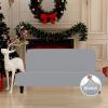 Easy-Going Stretch Futon Slipcover Armless Futon Bed Cover Furniture Protector Without Armrests with Elastic Bottom for Kids, Soft Jacquard Fabric Small Checks (Large, Dark Gray)(Silver Gray)