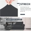 Easy-Going Stretch Jacquard Couch Cover, 1-Piece Soft Sofa Cover, Sofa Slipcover with Anti-Slip Foams, Washable Furniture Protector for Kids, Pets (Sofa, Dark Gray)(Dark Gray)