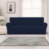 Easy-Going Stretch Jacquard Couch Cover, 1-Piece Soft Sofa Cover, Sofa Slipcover with Anti-Slip Foams, Washable Furniture Protector for Kids, Pets (Sofa, Dark Gray)(Navy Blue)