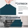 Easy-Going Stretch Jacquard Couch Cover, 1-Piece Soft Sofa Cover, Sofa Slipcover with Anti-Slip Foams, Washable Furniture Protector for Kids, Pets (Sofa, Dark Gray)(Deep Teal)