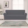 Easy-Going Stretch Jacquard Couch Cover, 1-Piece Soft Sofa Cover, Sofa Slipcover with Anti-Slip Foams, Washable Furniture Protector for Kids, Pets (Sofa, Dark Gray)(Grey)