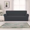 Easy-Going Stretch Jacquard Couch Cover, 1-Piece Soft Sofa Cover, Sofa Slipcover with Anti-Slip Foams, Washable Furniture Protector for Kids, Pets (Sofa, Dark Gray)(Dark Gray)
