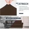 Easy-Going Stretch Jacquard Couch Cover, 1-Piece Soft Sofa Cover, Sofa Slipcover with Anti-Slip Foams, Washable Furniture Protector for Kids, Pets (Sofa, Dark Gray)(Coffee)