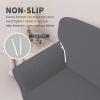 Easy-Going Stretch Jacquard Couch Cover, 1-Piece Soft Sofa Cover, Sofa Slipcover with Anti-Slip Foams, Washable Furniture Protector for Kids, Pets (Sofa, Dark Gray)(Grey)