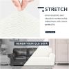 Easy-Going Stretch Jacquard Couch Cover, 1-Piece Soft Sofa Cover, Sofa Slipcover with Anti-Slip Foams, Washable Furniture Protector for Kids, Pets (Sofa, Dark Gray)(Cream)