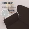 Easy-Going Stretch Jacquard Couch Cover, 1-Piece Soft Sofa Cover, Sofa Slipcover with Anti-Slip Foams, Washable Furniture Protector for Kids, Pets (Sofa, Dark Gray)(Chocolate)