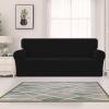 Easy-Going Stretch Jacquard Couch Cover, 1-Piece Soft Sofa Cover, Sofa Slipcover with Anti-Slip Foams, Washable Furniture Protector for Kids, Pets (Sofa, Dark Gray)(Black)