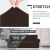 Easy-Going Stretch Jacquard Couch Cover, 1-Piece Soft Sofa Cover, Sofa Slipcover with Anti-Slip Foams, Washable Furniture Protector for Kids, Pets (Sofa, Dark Gray)(Chocolate)