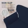Easy-Going Stretch Jacquard Couch Cover, 1-Piece Soft Sofa Cover, Sofa Slipcover with Anti-Slip Foams, Washable Furniture Protector for Kids, Pets (Sofa, Dark Gray)(Navy Blue)