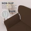 Easy-Going Stretch Jacquard Couch Cover, 1-Piece Soft Sofa Cover, Sofa Slipcover with Anti-Slip Foams, Washable Furniture Protector for Kids, Pets (Sofa, Dark Gray)(Coffee)