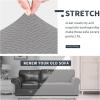 Easy-Going Stretch Jacquard Couch Cover, 1-Piece Soft Sofa Cover, Sofa Slipcover with Anti-Slip Foams, Washable Furniture Protector for Kids, Pets (Sofa, Dark Gray)(Light Gray1)