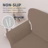 Easy-Going Stretch Jacquard Couch Cover, 1-Piece Soft Sofa Cover, Sofa Slipcover with Anti-Slip Foams, Washable Furniture Protector for Kids, Pets (Sofa, Dark Gray)(Camel)