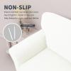 Easy-Going Stretch Jacquard Couch Cover, 1-Piece Soft Sofa Cover, Sofa Slipcover with Anti-Slip Foams, Washable Furniture Protector for Kids, Pets (Sofa, Dark Gray)(Cream)